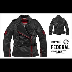 ICON Federal Women’s Jacket, Black Multi-way, Size Medium